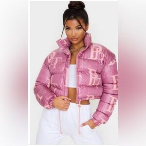 PrettyLittleThings Pink Puffer Jacket size 0